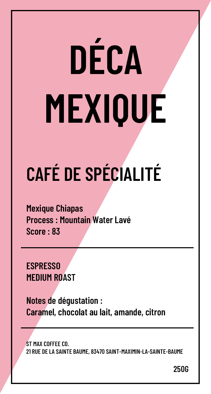 DÉCAFÉINÉ MOUNTAIN WATER - MEXIQUE - CHIAPAS - SUEÑO