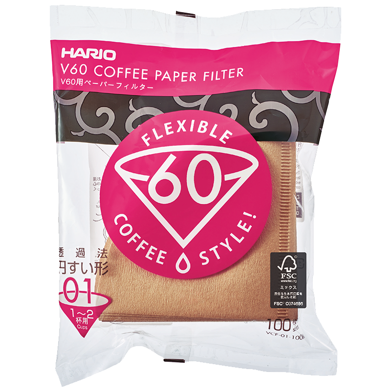 HARIO V60 - 100 filtres V60 bruns