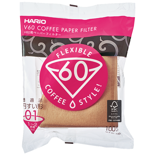 HARIO V60 - 100 filtres V60 bruns